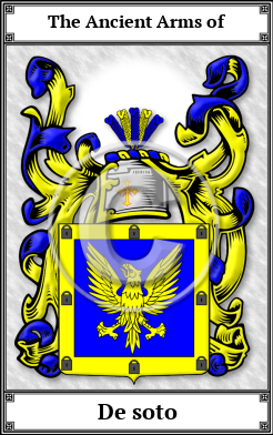De soto Family Crest Download (JPG)  Book Plated - 150 DPI